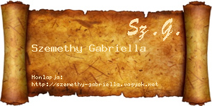 Szemethy Gabriella névjegykártya