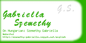gabriella szemethy business card